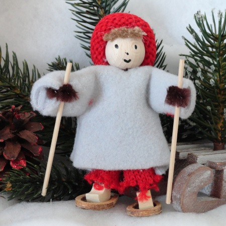 Lutin gris à raquettes