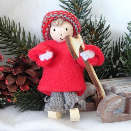 Lutin rouge bûcheron
