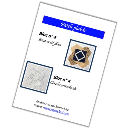 Patch plaisir – Bouton de fleur & Cercles entrelacés